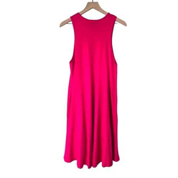 Ann Taylor Flounce Sleeveless Sweater Dress Size Large Bright Pink NWT - Picture 2 of 12
